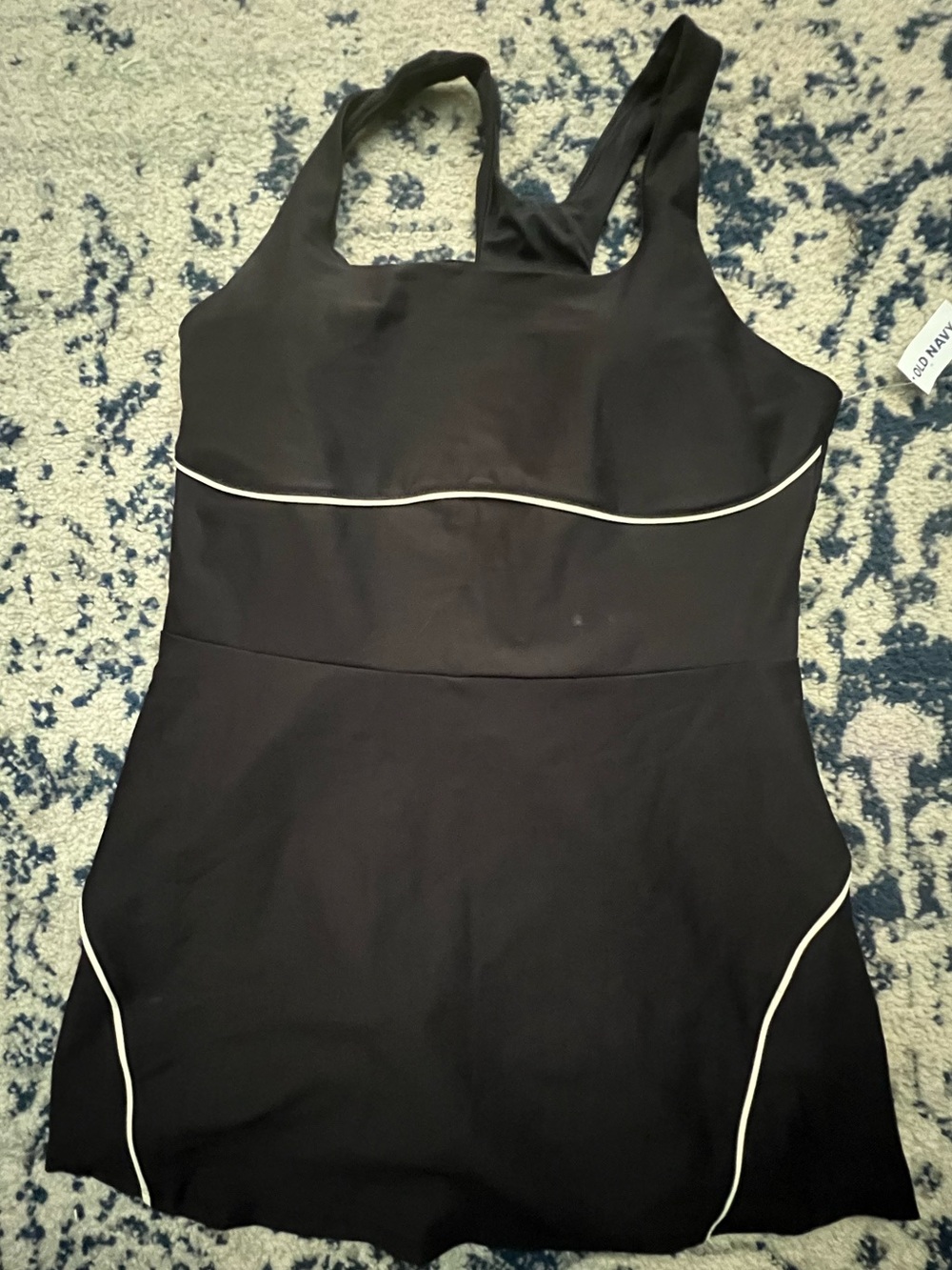 Old Navy Black Athletic Dress with White Trim